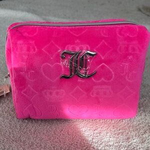 Juicy Couture Hot Pink Velvet Cosmetic Bag
